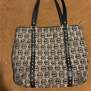 Michael Kors Black and Gray Tote Bag
